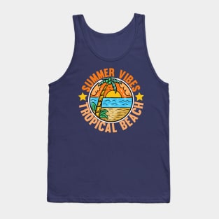 Summer vibes tropical beach Tank Top